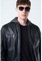 Chaqueta Belmont De Cuero Para Hombre Capucha Y Pechera Chaqueta Belmont De Cuero Para Hombre Capucha Y Pechera Negro L VÉLEZ de Vélez