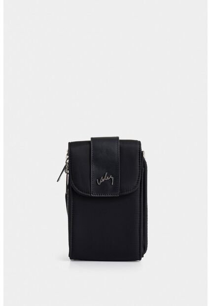 Manos Libres Astra En Lona Para Mujer Detalle Cuero Manos Libres Astra En Lona Para Mujer Detalle Cuero Negro VÉLEZ