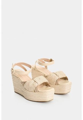 Sandalia Plataforma De Cuero Tejido Para Mujer Astra Sandalia Plataforma De Cuero Tejido Para Mujer Astra Arena 39 VÉLEZ