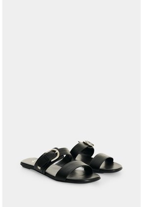 Sandalia Plana Para Mujer Ikal Sandalia Plana Para Mujer Ikal Negro 35 VÉLEZ