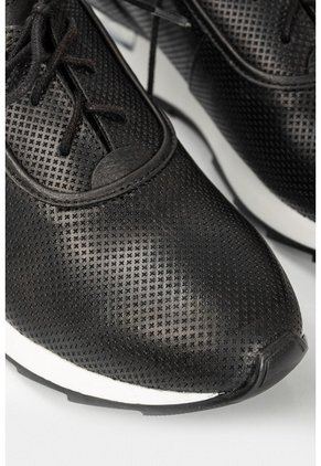 Zapatos Cordón De Cuero Para Mujer Suela Deportiva Zapatos Cordón De Cuero Para Mujer Suela Deportiva Negro 36 VÉLEZ