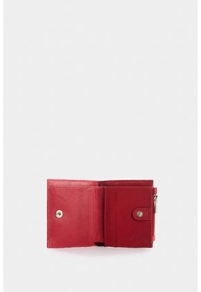 Billetera De Cuero Grabado Para Mujer Hazen Billetera De Cuero Grabado Para Mujer Hazen Rojo VÉLEZ