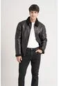 Chaqueta Atrani De Cuero Para Hombre Semi Ajustada Chaqueta Atrani De Cuero Para Hombre Semi Ajustada Negro XL VÉLEZ de Vélez