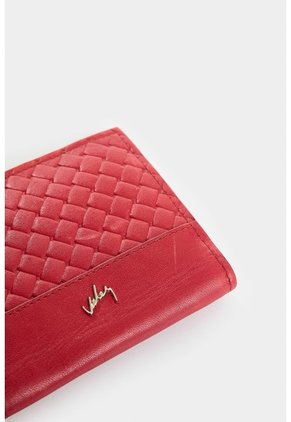 Billetera De Cuero Grabado Para Mujer Hazen Billetera De Cuero Grabado Para Mujer Hazen Rojo VÉLEZ