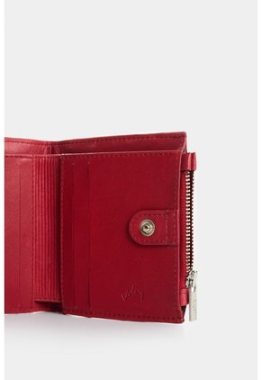 Billetera De Cuero Grabado Para Mujer Hazen Billetera De Cuero Grabado Para Mujer Hazen Rojo VÉLEZ