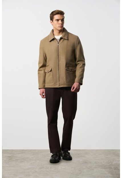 Chaqueta De Tela Y Cuero Para Hombre Oroa Chaqueta De Tela Y Cuero Para Hombre Oroa Tabaco M VÉLEZ