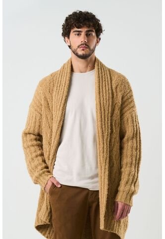 Cardigan Acanalado Para Hombre Selva Cardigan Acanalado Para Hombre Selva Miel S VÉLEZ Vélez
