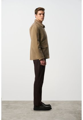 Chaqueta De Tela Y Cuero Para Hombre Oroa Chaqueta De Tela Y Cuero Para Hombre Oroa Tabaco M VÉLEZ