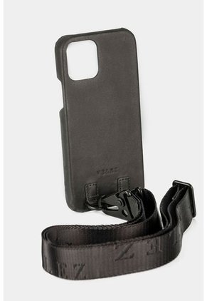 Case Iphone Bee De Cuero Para Mujer Cargadera Reata Negro