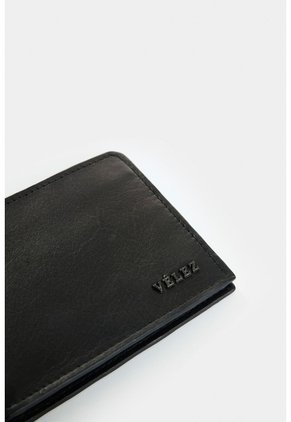 Billetera De Cuero Para Hombre Elia Billetera De Cuero Para Hombre Elia Negro VÉLEZ
