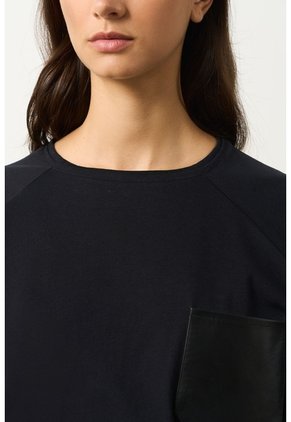 Camiseta Ópalo Para Mujer Manga Ranglan Camiseta Ópalo Para Mujer Manga Ranglan Negro S VÉLEZ