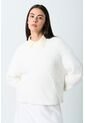 Sweater Liora Para Mujer Acanalado Asimétrico Sweater Liora Para Mujer Acanalado Asimétrico Crema XS VÉLEZ de Vélez