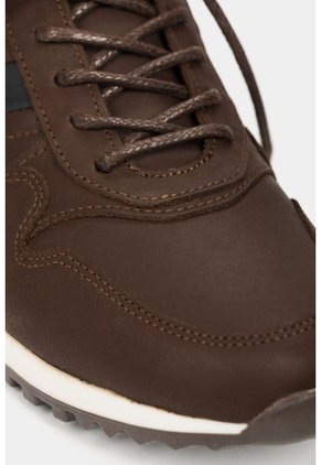 Tenis Romeo De Cuero Para Hombre Efecto Envejecido Cafe Tenis Romeo De Cuero Para Hombre Efecto Envejecido Cafe 39 VÉLEZ