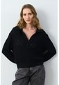 Polo Tejida Manga Larga Para Mujer Hazel Polo Tejida Manga Larga Para Mujer Hazel Negro XS VÉLEZ de Vélez