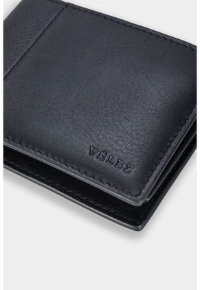 Billetera Draco De Cuero Para Hombre Mezcla De Texturas Billetera Draco De Cuero Para Hombre Mezcla De Texturas Negro VÉLEZ