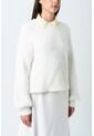 Sweater Liora Para Mujer Acanalado Asimétrico Sweater Liora Para Mujer Acanalado Asimétrico Crema XS VÉLEZ de Vélez