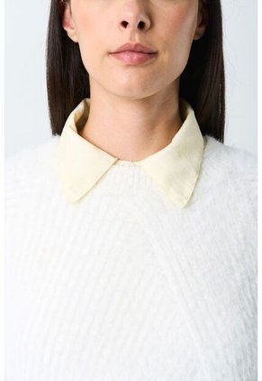 Sweater Liora Para Mujer Acanalado Asimétrico Sweater Liora Para Mujer Acanalado Asimétrico Crema XS VÉLEZ