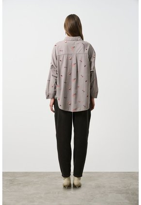 Camisa Manga Larga Flower Para Mujer Camisa Manga Larga Flower Para Mujer Gris L VÉLEZ