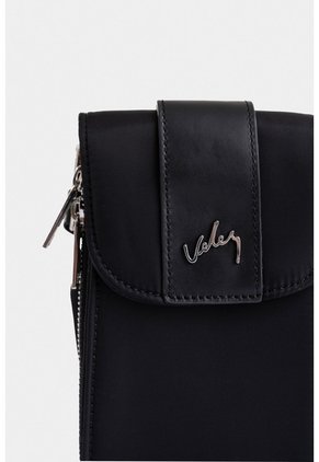 Manos Libres Astra En Lona Para Mujer Detalle Cuero Manos Libres Astra En Lona Para Mujer Detalle Cuero Negro VÉLEZ