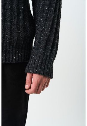 Sweater Selva Tejido Para Hombre Cuello Bandeja Sweater Selva Tejido Para Hombre Cuello Bandeja Negro M VÉLEZ