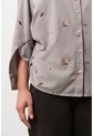 Camisa Manga Larga Flower Para Mujer Camisa Manga Larga Flower Para Mujer Gris L VÉLEZ de Vélez