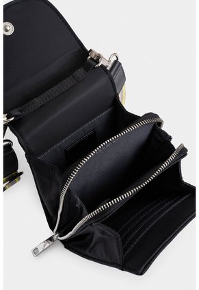 Manos Libres Astra En Lona Para Mujer Detalle Cuero Manos Libres Astra En Lona Para Mujer Detalle Cuero Negro VÉLEZ