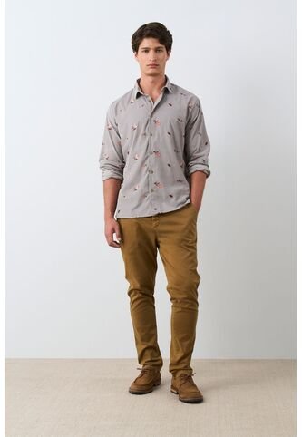 Camisa Lyra 2 Manga Larga Para Hombre Semi Fitted Camisa Lyra 2 Manga Larga Para Hombre Semi Fitted Gris XL VÉLEZ Vélez