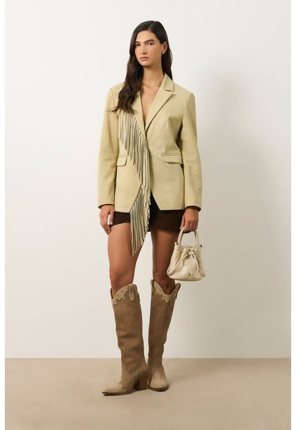 Blazer En Gamuza Para Mujer Lyra Blazer En Gamuza Para Mujer Lyra Arena L VÉLEZ