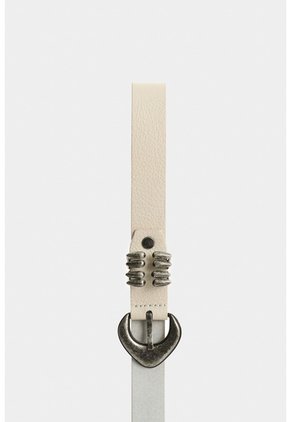 Cinturón Unifaz De Cuero Para Mujer Tika Cinturón Unifaz De Cuero Para Mujer Tika Blanco L VÉLEZ