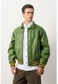 Chaqueta Bomber En Cuero Envejecido Para Hombre Chaqueta Bomber En Cuero Envejecido Para Hombre Verde XXXL VÉLEZ de Vélez