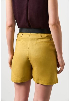 Short En Lino Mira Para Mujer Short En Lino Mira Para Mujer Amarillo Limon 12 VÉLEZ