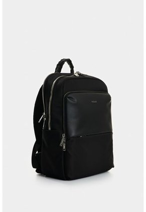 Morral Marfilo De Cuero Y Nylon Para Mujer Manija Trenzada Morral Marfilo De Cuero Y Nylon Para Mujer Manija Trenzada Negro VÉLEZ