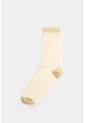 Calcetines Ica Midi Con Detalle En Lúrex Para Mujer Calcetines Ica Midi Con Detalle En Lúrex Para Mujer Crema XS VÉLEZ de Vélez