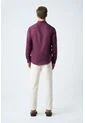 Camisa Manga Larga En Lino Para Hombre Silueta Semi Ajustada Camisa Manga Larga En Lino Para Hombre Silueta Semi Ajustada Morado XXL VÉLEZ de Vélez