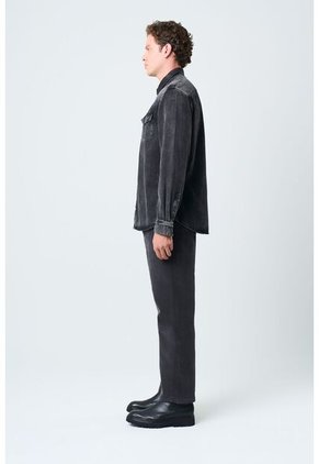 Sobrecamisa Alcor Manga Larga De Algodón Para Hombre Detalles Cuero Sobrecamisa Alcor Manga Larga De Algodón Para Hombre Detalles Cuero Negro S VÉLEZ