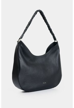 Shopping Luna Semicircular En Cuero Para Mujer Shopping Luna Semicircular En Cuero Para Mujer Negro VÉLEZ
