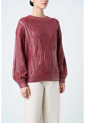 Sweater Tejido Layla Para Mujer Efecto Resinado Sweater Tejido Layla Para Mujer Efecto Resinado Vinotinto XL VÉLEZ