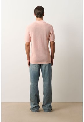 Polo Manga Corta Tejida Para Hombre Dunas Polo Manga Corta Tejida Para Hombre Dunas Rosado XL VÉLEZ