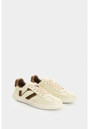 Tenis En Cuero Para Mujer Flair Tenis En Cuero Para Mujer Flair Crema 35 VÉLEZ