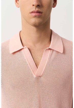 Polo Manga Corta Tejida Para Hombre Dunas Polo Manga Corta Tejida Para Hombre Dunas Rosado XL VÉLEZ