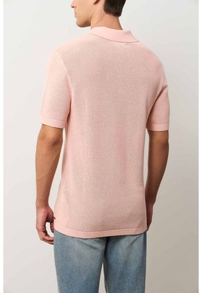 Polo Manga Corta Tejida Para Hombre Dunas Polo Manga Corta Tejida Para Hombre Dunas Rosado XL VÉLEZ