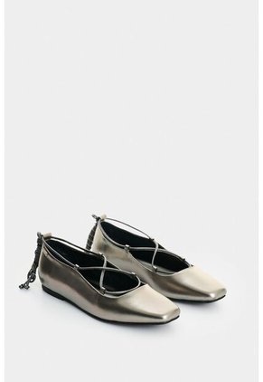 Baleta Mutara De Cuero Folia Para Mujer Amarre Al Tobillo Baleta Mutara De Cuero Folia Para Mujer Amarre Al Tobillo Grafito 40 VÉLEZ