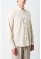 Camisa Manga Larga Semi Fitted Para Hombre Asiri Camisa Manga Larga Semi Fitted Para Hombre Asiri Crema L VÉLEZ de Vélez