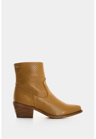 Botines De Cuero Grabado Para Mujer Mercurio Botines De Cuero Grabado Para Mujer Mercurio Miel 37 VÉLEZ Vélez