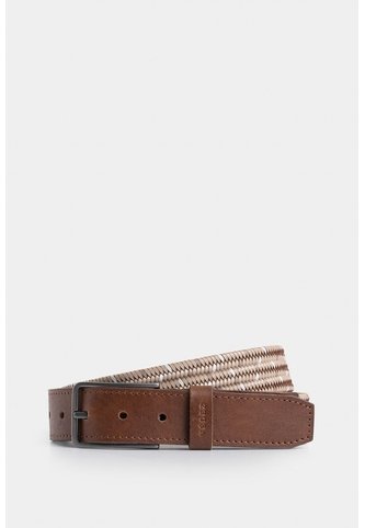Cinturón Unifaz Cetara De Cuero Para Hombre Trenzado Cinturón Unifaz Cetara De Cuero Para Hombre Trenzado Arena 40 VÉLEZ Vélez