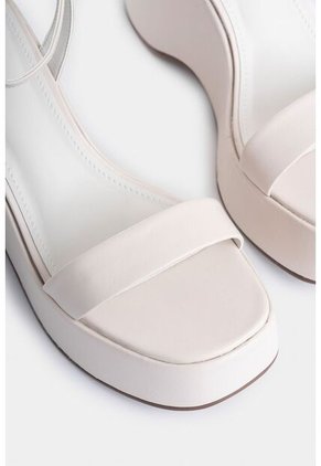 Sandalia Plataforma San Joaquin De Cuero Para Mujer Ajuste Al Tobillo Sandalia Plataforma San Joaquin De Cuero Para Mujer Ajuste Al Tobillo Blanco 37 VÉLEZ