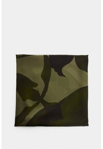 Pañuelo Grande Estampado Para Mujer Icaro Pañuelo Grande Estampado Para Mujer Icaro Verde Oliva XS VÉLEZ Vélez
