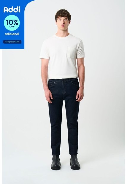 Jean Obi Semi Fitted Para Hombre Detalle En Cuero Jean Obi Semi Fitted Para Hombre Detalle En Cuero Azul 32 VÉLEZ