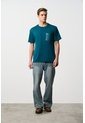 Camiseta En Algodón Para Hombre Bolsillo Cuero Camiseta En Algodón Para Hombre Bolsillo Cuero Azul Aguamarina L VÉLEZ de Vélez