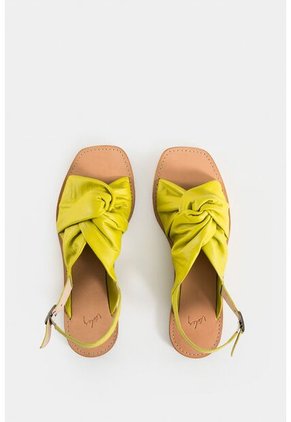 Sandalia Plana Liria 3 De Cuero Para Mujer Anudado Sandalia Plana Liria 3 De Cuero Para Mujer Anudado Verde Limon 36 Vélez